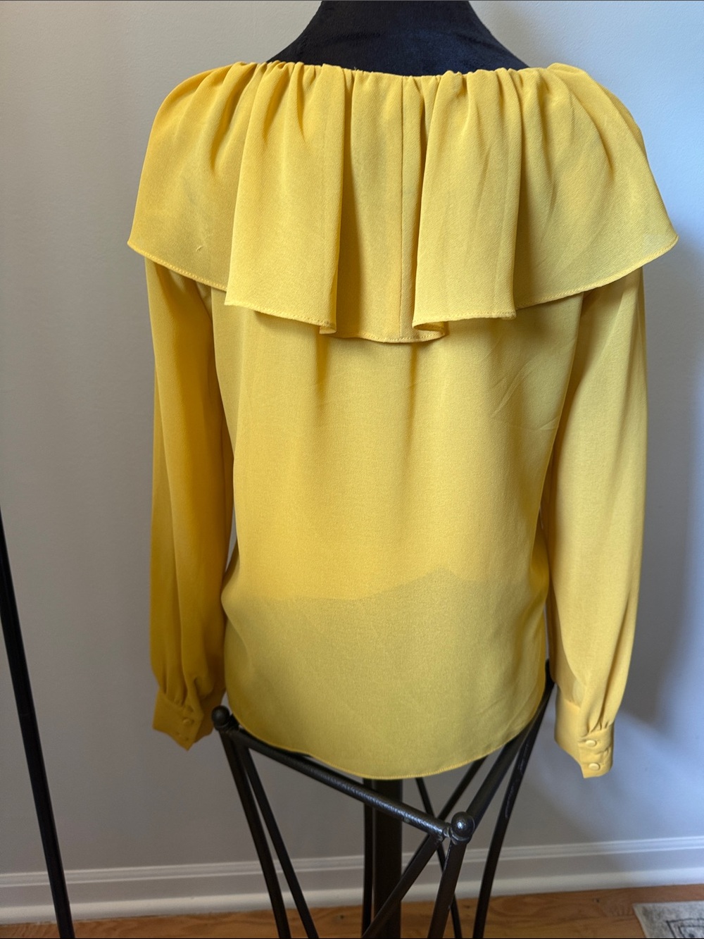1. State Yellow Off-Shoulder Ruffle Blouse - Picture 3 of 4